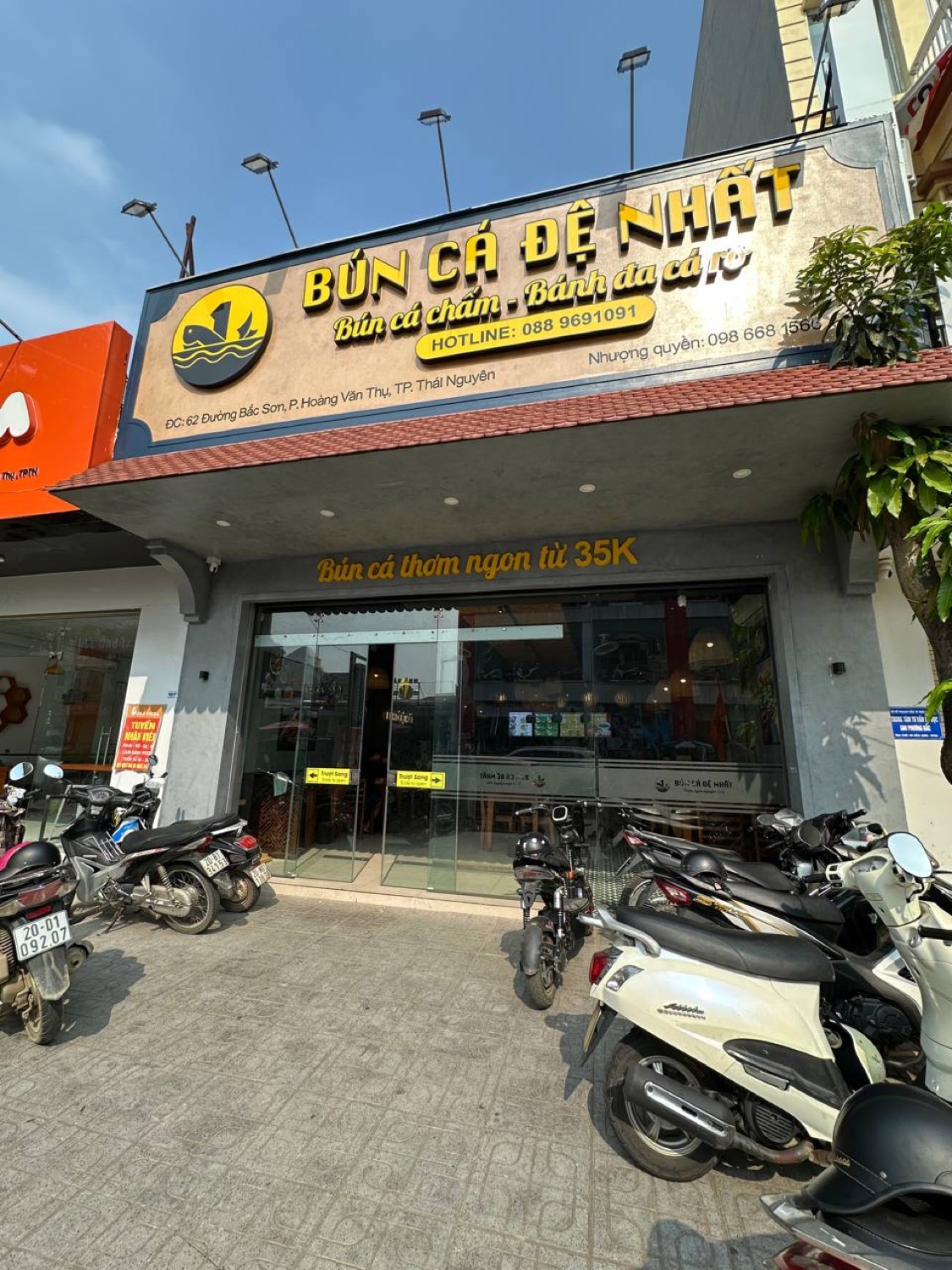 Bún cá chấm ngon ở Thái Nguyên - mặt tiền quán